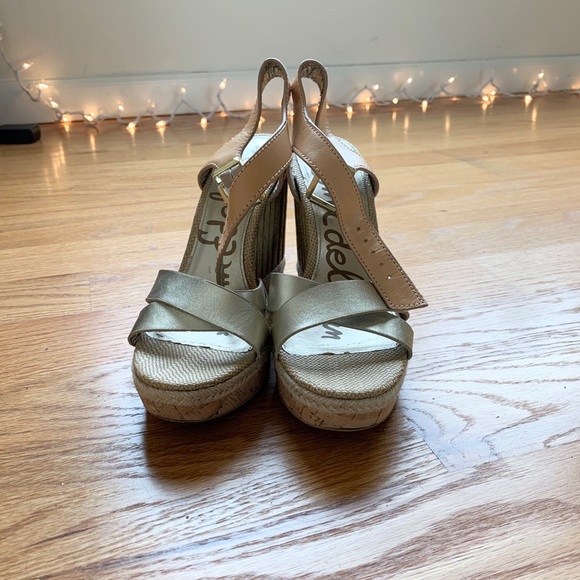 SAM EDELMAN CLAY WEDGE SANDALS - Picture 4 of 5